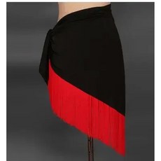 여성용 프린지 트라이앵글 라틴 댄스 스커트 섹시한 성인 랩 스커트 스판덱스 라틴 댄스 원피스 블랙 연습 스커트 원피스