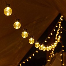 오징어등 빅볼 전구 카페 테라스 캠핑조명 야외 무드등, 플러그인 5m 20등 항상, 1개, 웜라이트 방수 투명볼