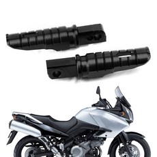 SUZUKI DL650 DL1000 V-STROM/XT GSX-S 750 SV650 專用後腳踏, Black, 1個, Black