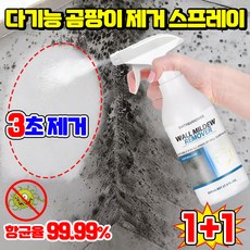 [닦을 필요 없는] 1/1+1 다기능 곰팡이 제거 스프레이 초강력 곰팡이제거제 뿌리는 곰팡이 제거제 벽지 곰팡이제거제 욕실 화장실 곰팡이제거제 집벽 곰팡이 제거젤 청소세제 벽지복원, 2개, 499.99ml