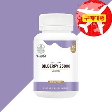 뉴질랜드 네이처스위즈덤 빌베리 25000mg, 1개, 60정