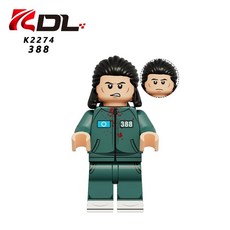 오징어게임 한국 드라마 시리즈 레고호환 블록 피규어 블랙 관리자 캐릭터 미니피규어, 1개, K2274 4cm