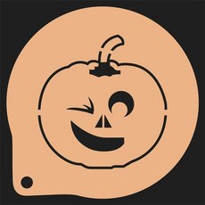 베이킹몰드 라떼아트 슈가파우더 3개 장식 세트 도안 할로윈, 밝은 노란색 사이즈 25 3인치