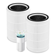 ECOSELF HAP603 공기 청정기와 호환되는 교체 필터 3-in-1 트루 청정기 2팩 화이트, HAP604 2PACK