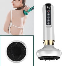스마트 호흡 온열 마사지기 12단조절 원터치배기 부항 어깨 마사지기, 흰색