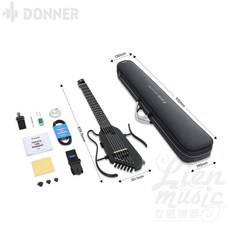 DONNER HUSH-C 靜音古典吉他 原廠保固 (可隨身上機) 立恩樂器, 1個, 黑 (EC7252)
