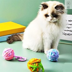 고양이 털실공 장난감 방울 낚시대용 솜공 고양이공놀이 캣토이공