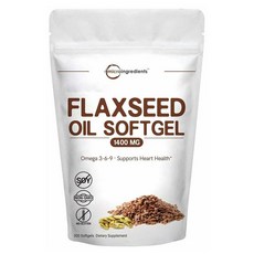 마이크로 인그리디언츠 아마씨유 1400mg 300정, 1개