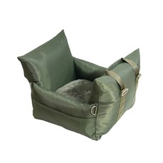 可拆洗防水寵物汽車坐墊 狗籠旅行外出便攜包 耐磨防滑狗狗車用安全座椅, 深綠色,S:55*55*30cm/21.65*21.65*11.81, 1個