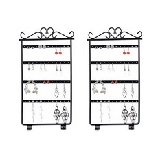 귀걸이 악세서리 정리대 정리함 보관대 보관함, 2개, 블랙