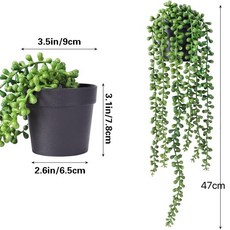 有感選物 台灣現貨 仿真垂釣綠植藤蔓盆栽 仿真壁掛植物盆栽 婚禮佈置 居家佈置工作, 1個, H#情人的眼淚+小花盆-47cm