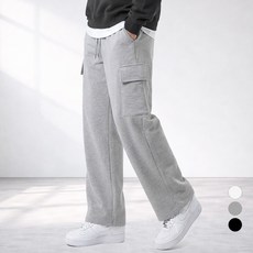 남자 트레이닝 카고 세미와이드 밴딩 팬츠 빅사이즈