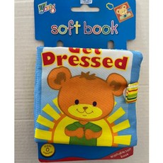 A5O 小熊寶寶系列 嬰幼兒布書玩具 帶響紙 牙膠 吊環 撕不爛布書 商檢合格 益智玩具, 小熊穿衣 Dressed布書, 布書