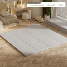 寶寶無縫摺疊爬行墊 嬰兒加厚防摔XPE遊戲地墊, 灰色經典4摺疊環保材質