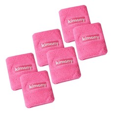 KIMONY 30支毛巾手腕帶手腕護帶 7cm 6個, 粉色