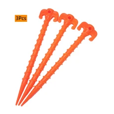 야외 캠핑 여행 텐트 네일 그라운드 네일 말뚝 플라스틱 모래 말뚝 여행 해변 텐트 말뚝 P 3 개 5 개, 05 orange3Pcs