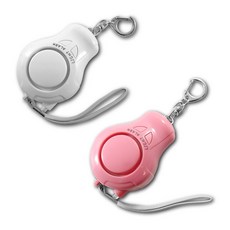 台灣製120分貝超強爆音LED燈防身警報器包包手機吊飾鑰匙圈, 粉紅色, 1個