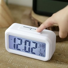 무소음 탁상시계 디지털 알람시계 mod*85066Ww, 블랙