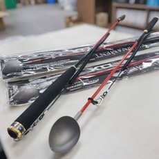 티타늄컵 카본 밑밥 주걱 쏠채 분실방지고리 포함 EVA 그립 고탄성 카본 샤프트, 1세트