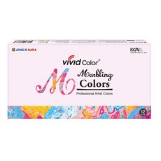종이나라 비비드 마블링물감 12색 12ml, 단품