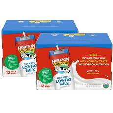 호라이즌 저지방 우유, 24개, 236ml