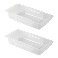 스마트 길이조절 싱크대 서랍정리 트레이 2개, 반투명_소 (2개)