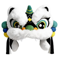 Tiger Pavilion 남녀 공용 전통 사자 디자인 털모자