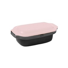 微波爐料理盒三件組，食品級矽膠上蓋，不沾塗層，分離式設計，快速烹飪，方便收納, 經典盒 3件組【2盒1蓋】乾燥粉, 1套