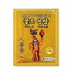 특허 골드인삼 패드 한방파스 25장 X 5