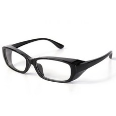 안전 오염 방지 안경 뿔테 눈 보호 안전고글 비말 차단 데일리 보안경, 검정, 2개