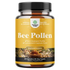 NaturesCraft 蜂花粉超級食物膠囊, 1個, 60錠