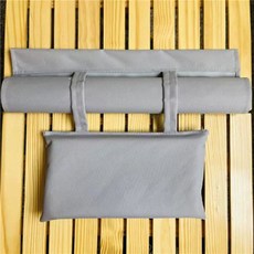 캠핑의자 캔버스 접이식 야외 원목 해변 낚시 체어, E. 회색 베개