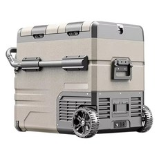 알피쿨 TAW 시리즈 다용도 더블 도어 차량용 냉장고 휠 버전, 블랙 + 브라운, 55L