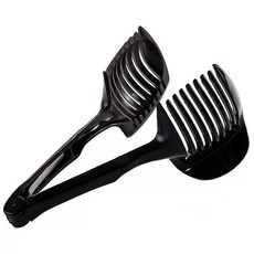 多功能切片神器（黑/綠）料理夾 刀具輔助 切水果 切菜 夾子, 黑色