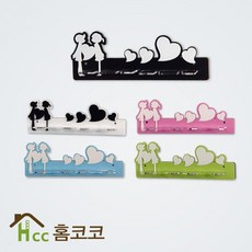 4개용 러브키스 칫솔걸이, COLOR:그린, 1개