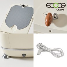 [3L/4L 전용] 에코체 음식물처리기 손잡이 도어핸들 도어패드 인디케이터 배수마개 전원코드 핸들락 정품 소모품, 전원코드-화이트