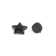 10 PCS 금속 스타 리벳 나사 펑크 스크류 백 손톱 더 많은 색상 가방 의류 의류 신발 모자 벨트 DIY 장식, 총 블랙