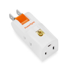 群加安全壁插 2P 3P 180度旋轉壁插設計 可將3P插頭轉接插入牆面2P插座 防雷擊功能-TCM03PN0, 1個, 5cm