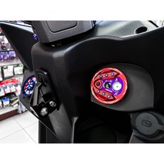 EPIC 鋁合金鎖頭蓋 適用於三陽 SYM JETS DRG 曼巴 Z1 當日出貨, 紅色, 1個