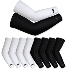 Top Cool防紫外線戶外運動涼感袖套 2入*10組, 5套白色+5套黑色