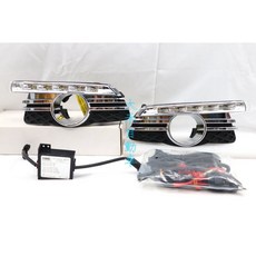BENZ 賓士 W204 C-Class 2006 DRL LED 晝行燈 日行燈組 附霧燈框, 1個