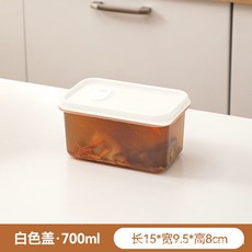冷凍湯盒 700ml 攜帶防漏可微波加熱冰箱儲存盒保鮮盒分裝盒子, 1個, 凍湯分裝盒700ml白色1個