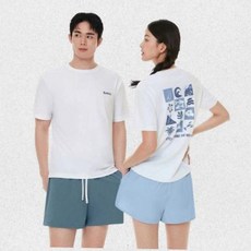 매장정품 안다르 ANDAR 풀앤비치 그래픽 릴렉스핏 숏슬리브 남녀 공용 3350823 1496332