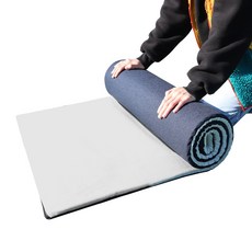 허리가 편안한 병원 보호자 매트리스 접이식 휴대용 매트, 3cm, 네이비그레이