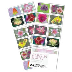 United States Postal Service Garden Beauty 일류 우편용 자체 접착 포에버 스탬프 20권 - 결혼식 기념일 및 축하에 적합, United States Postal Service G, 멀티컬러