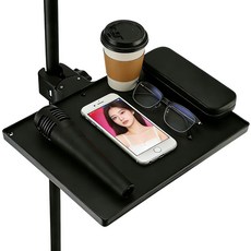 라이프 익사이팅 마이크 스탠드 트레이 대형 선반 조절 클램프 온 랙 홀더 음악 무대 시트 라이브 스트리밍 녹음 노래방 10.62*8.07, 10.62"*8.07"Tray