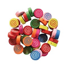 (5000통 6번 원형골뱅이) 유니아트 나무 비즈/우정/팔찌/만들기/구슬/우드/꿰기/반지/목걸이/칼라/데코, 5000개