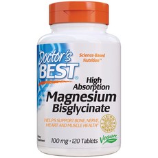 Doctor's BEST Hi Absolthion 鎂 100 毫克錠劑, 1個, 120入