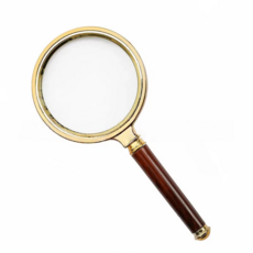 라온샵 돋보기 손잡이형 독서 고급 확대경, 1개, 골드 브라운