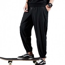 남성 여름 조거팬츠 트레이닝 바지 - 편안한 스판 루즈핏 밴딩